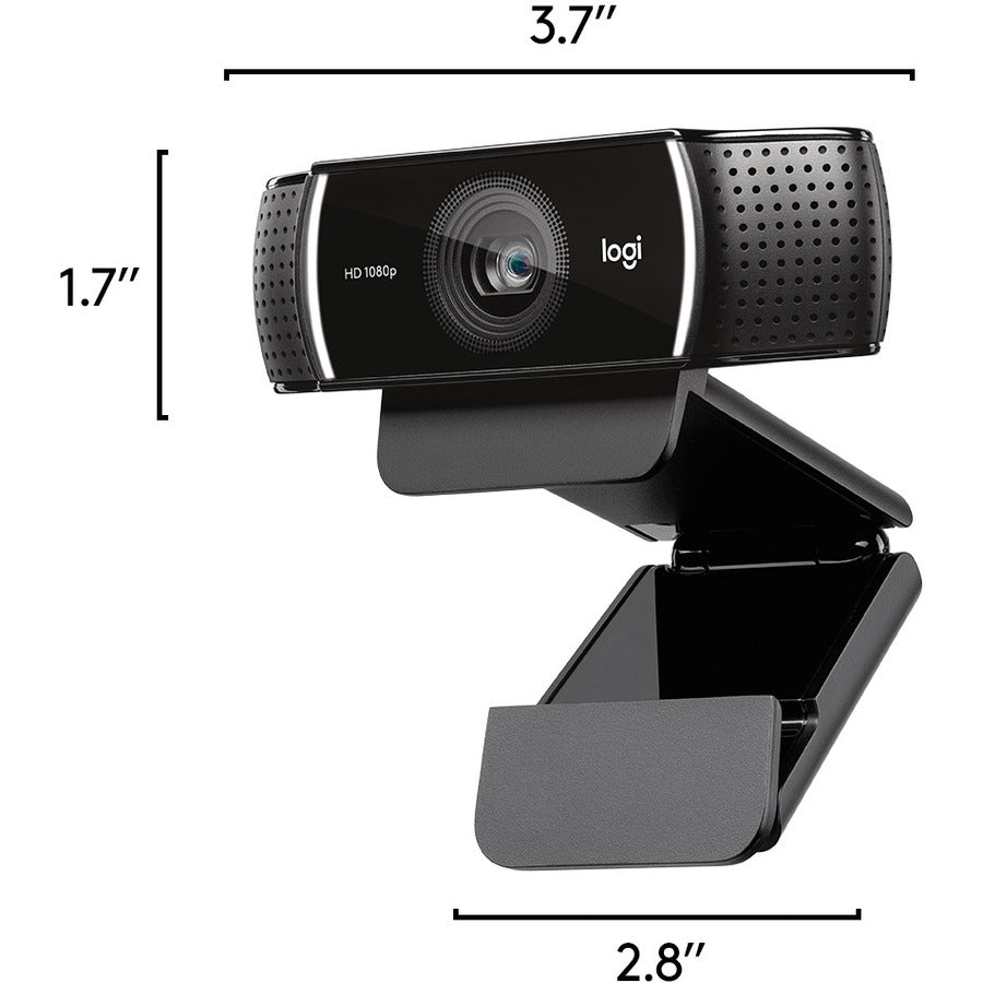 Webcam Logitech C922 - 2 mégapixels - 60 ips - USB 2.0 - 1 unité