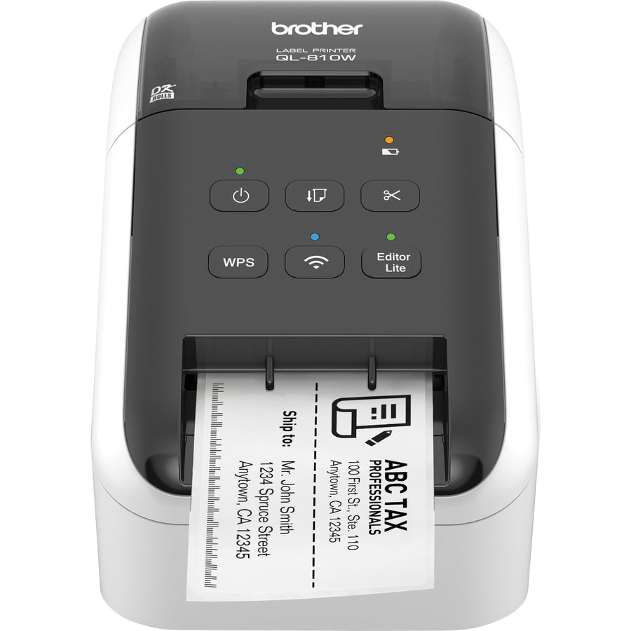 Brother QL810W Direct Thermal Printer - Monochrome - Label Print - USB - Wireless LAN