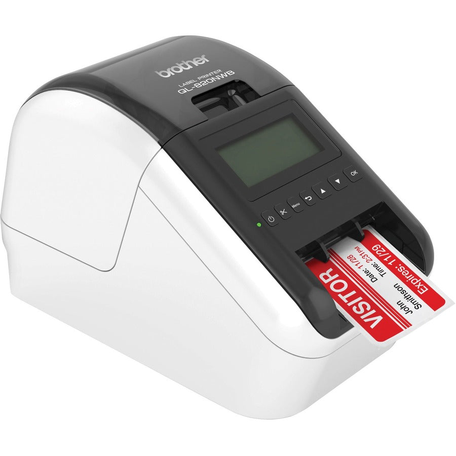 Brother QL820NWB Direct Thermal Printer - Monochrome - Handheld - Label Print - USB - Bluetooth - Wireless LAN