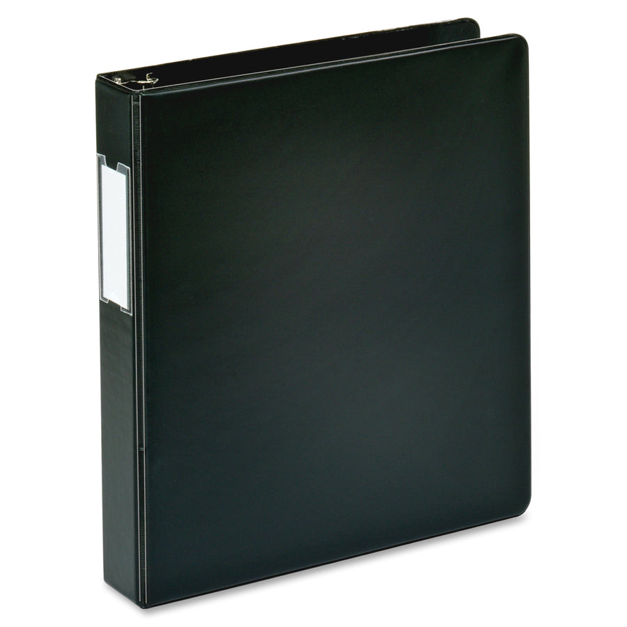 Business Source Slant D-Ring Binder — 1-1/2", Black