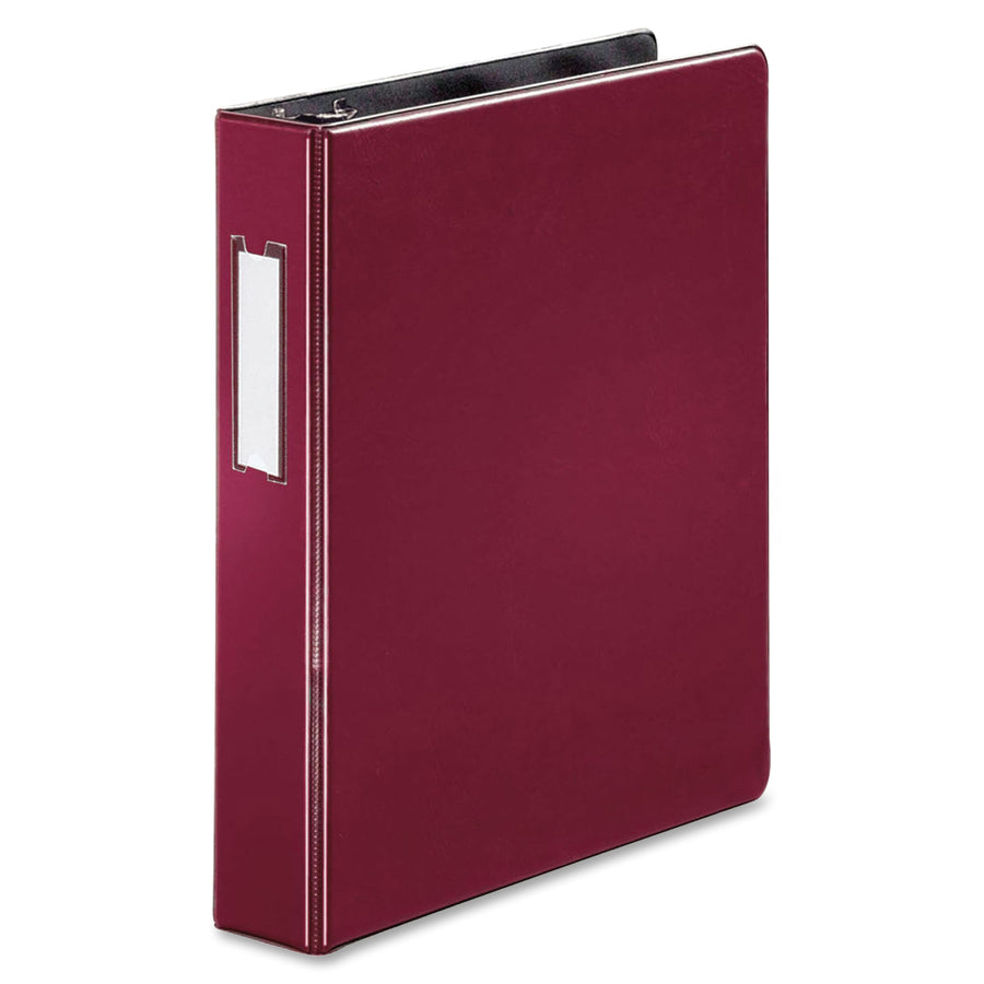 Business Source Slant D-Ring Binder — 1-1/2", Burgundy