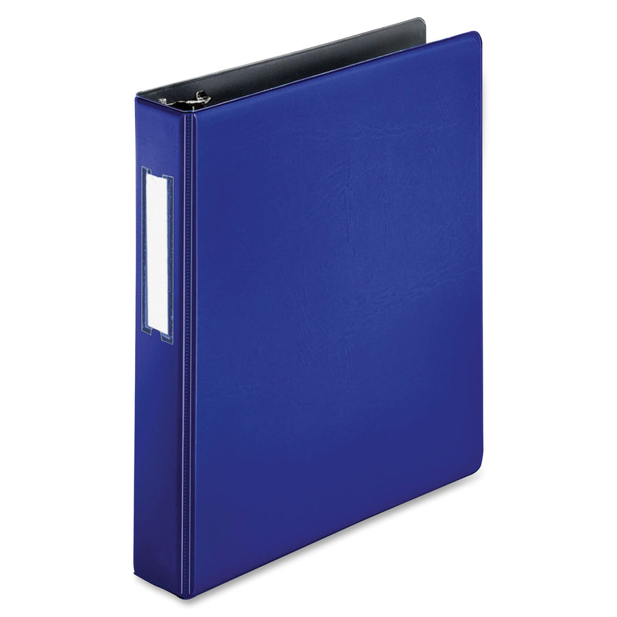 Business Source Slant D-Ring Binder — 1-1/2", Blue