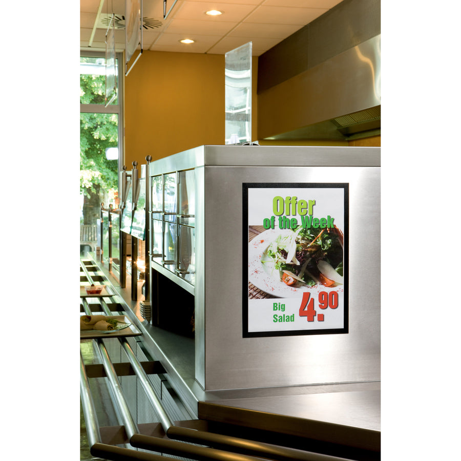 DURABLE Duraframe Self-Adhesive Sign Frame — Tabloid, Black, 2-Pack