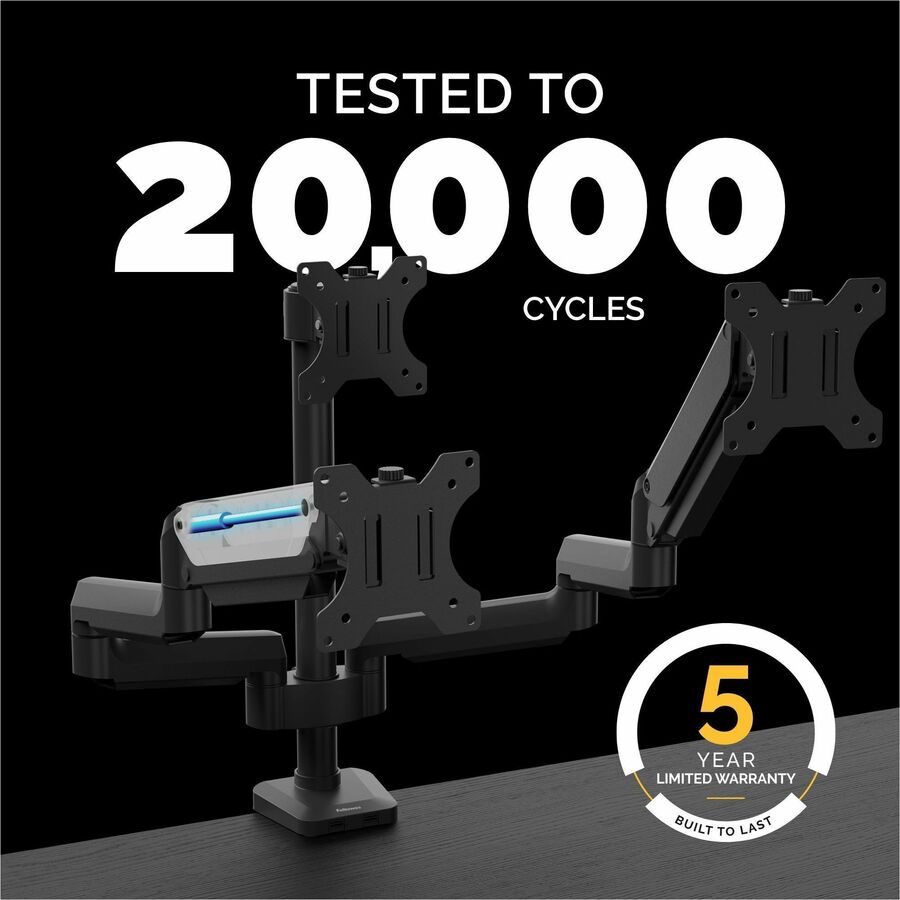 Fellowes Platinum Series Triple Monitor Arm