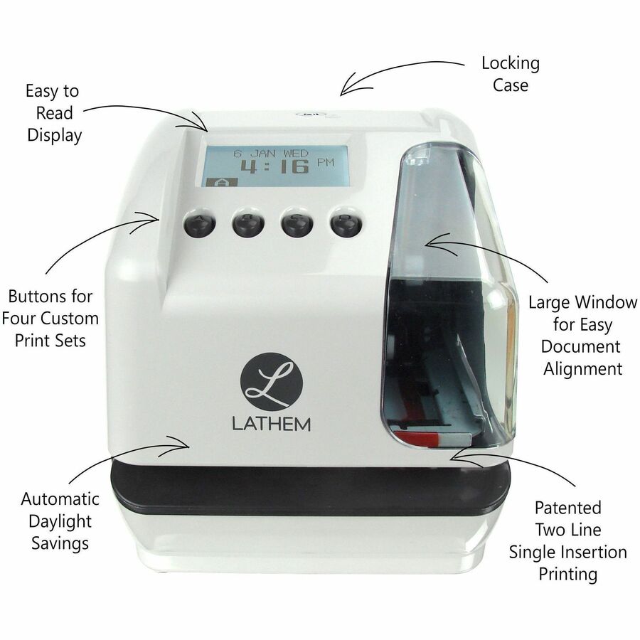 Lathem LT5 Electronic Time and Date Stamp