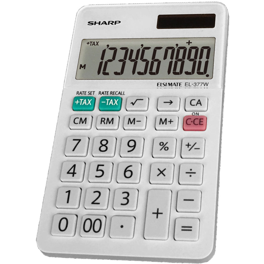 Sharp Calculators EL-377WB 10-Digit Professional Handheld Calculator
