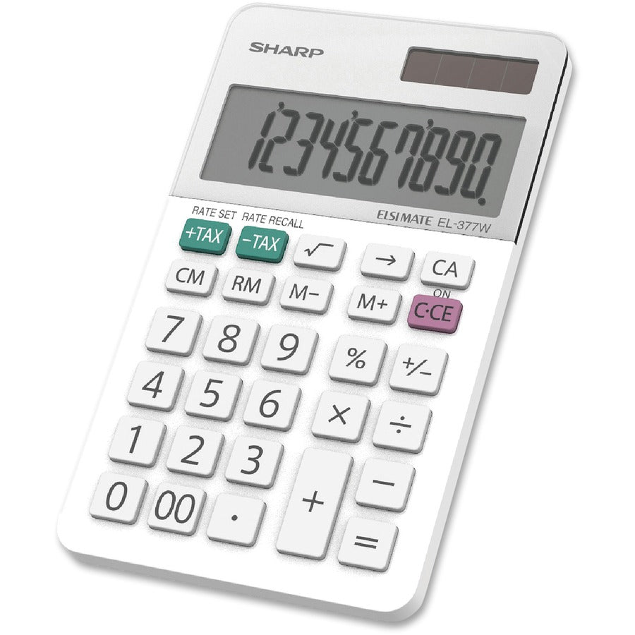 Sharp Calculators EL-377WB 10-Digit Professional Handheld Calculator