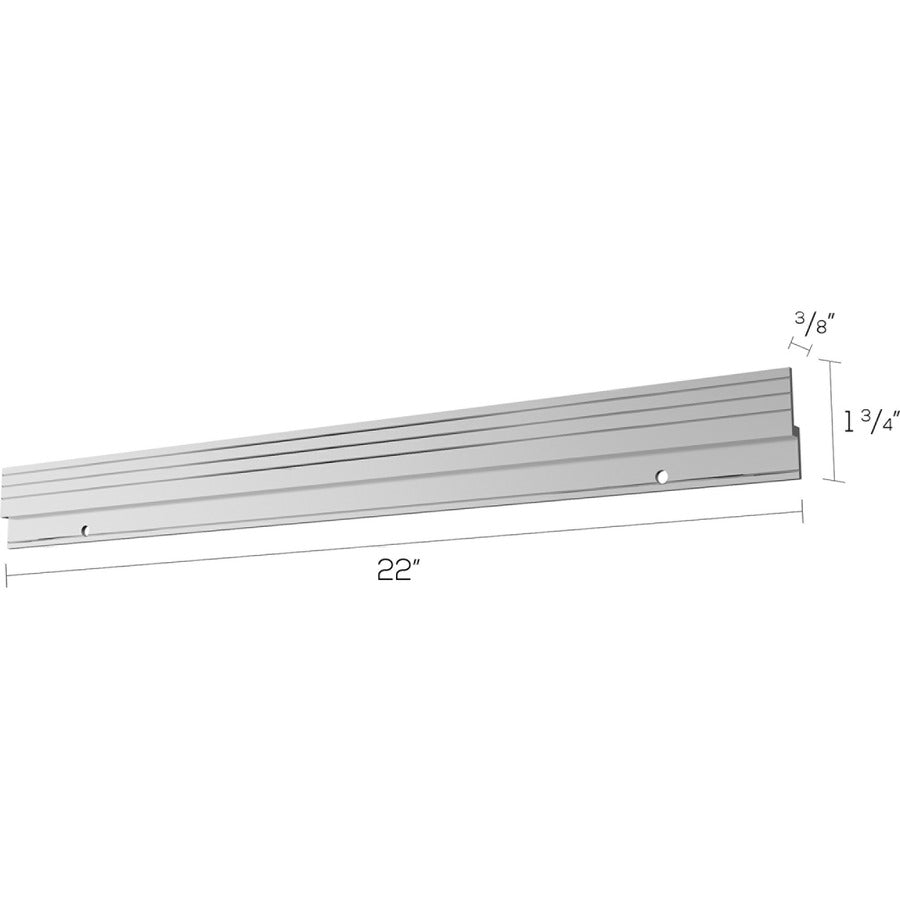 Deflecto Wall Mounting Bar — 22", Aluminum
