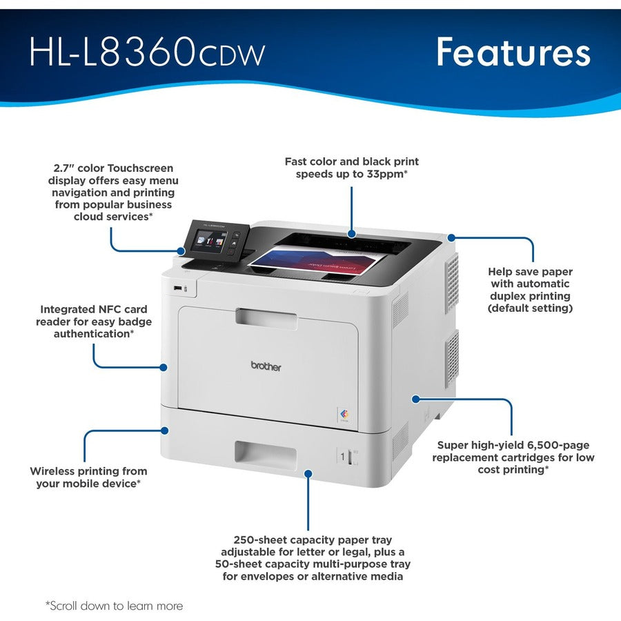Brother HL-L8360CDW Desktop Laser Printer - Color