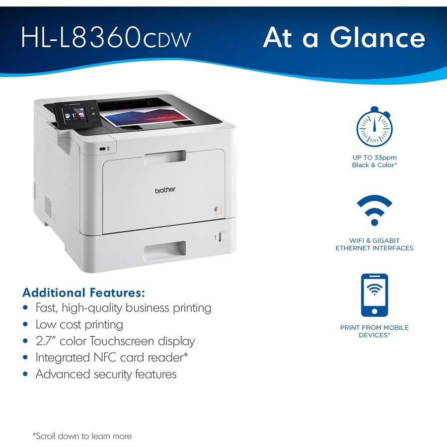 Brother HL-L8360CDW Desktop Laser Printer - Color