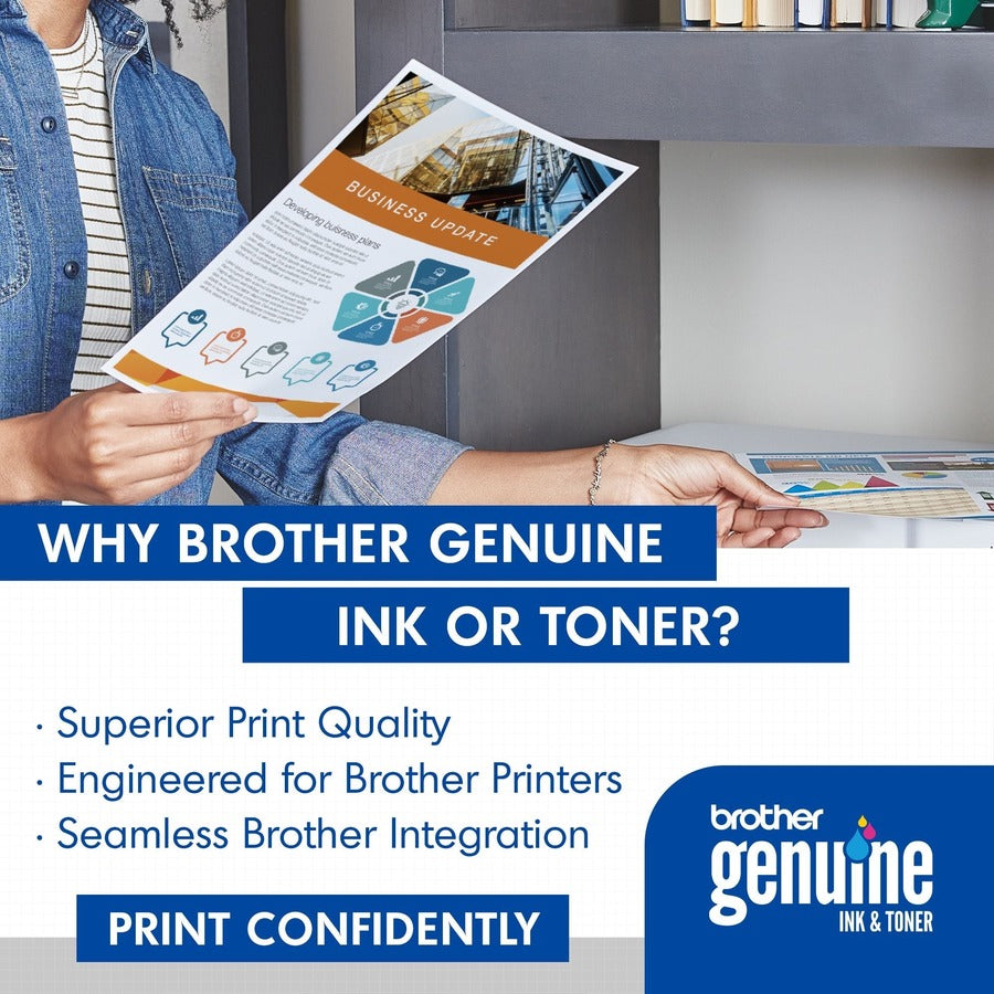 Brother TN433BK Original High Yield Laser Toner Cartridge - Black - 1 Each