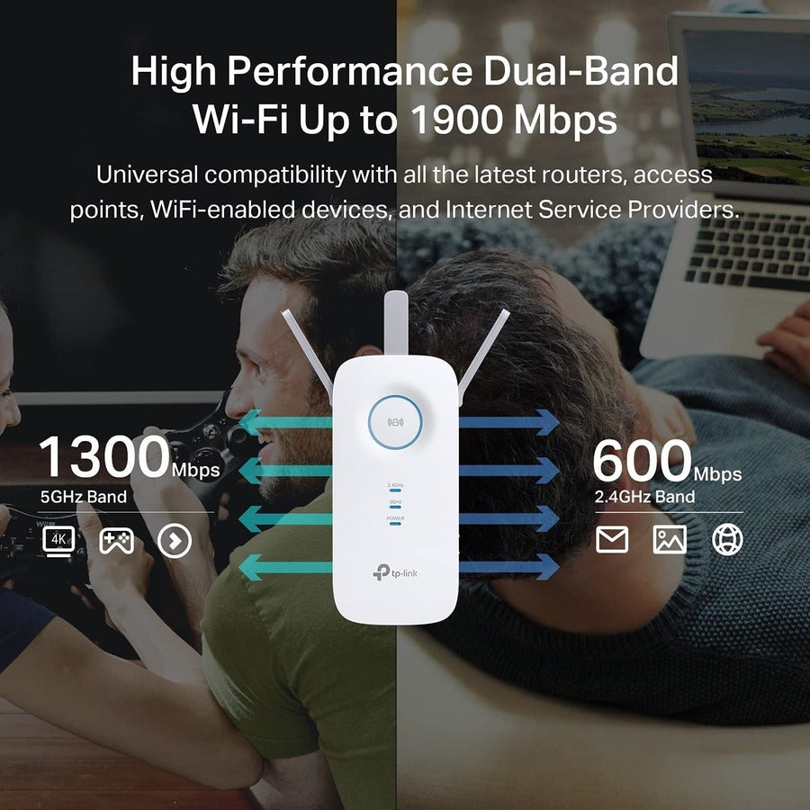 TP-Link RE550 IEEE 802.11ac 1.86 Gbit/s Wireless Range Extender