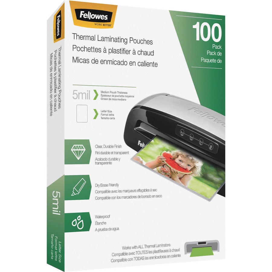 Fellowes Letter-Size Thermal Laminating Pouches - FEL5744501