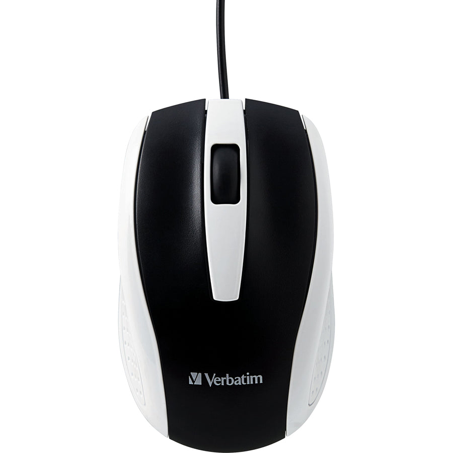 Verbatim Corded Notebook Optical Mouse — White