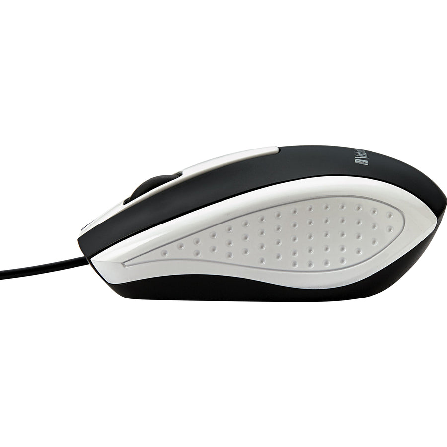 Verbatim Corded Notebook Optical Mouse — White