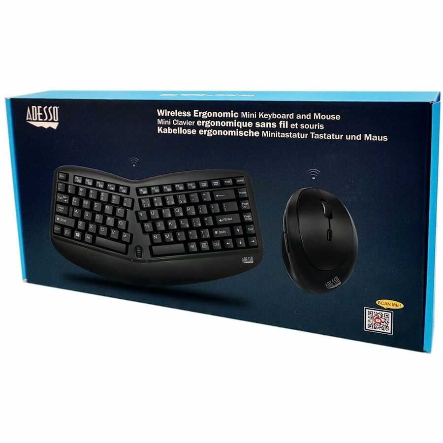 Adesso Tru-Form Wireless Ergonomic Keyboard & Mouse
