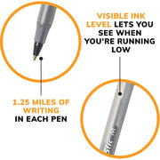 BIC Round Stic Extra Life Black Ballpoint Pens, Medium Point (1.0mm), 60-Count Pack of Bulk Pens, Flexible Round Barrel for Writing Comfort, No. 1 Selling Ballpoint Pens