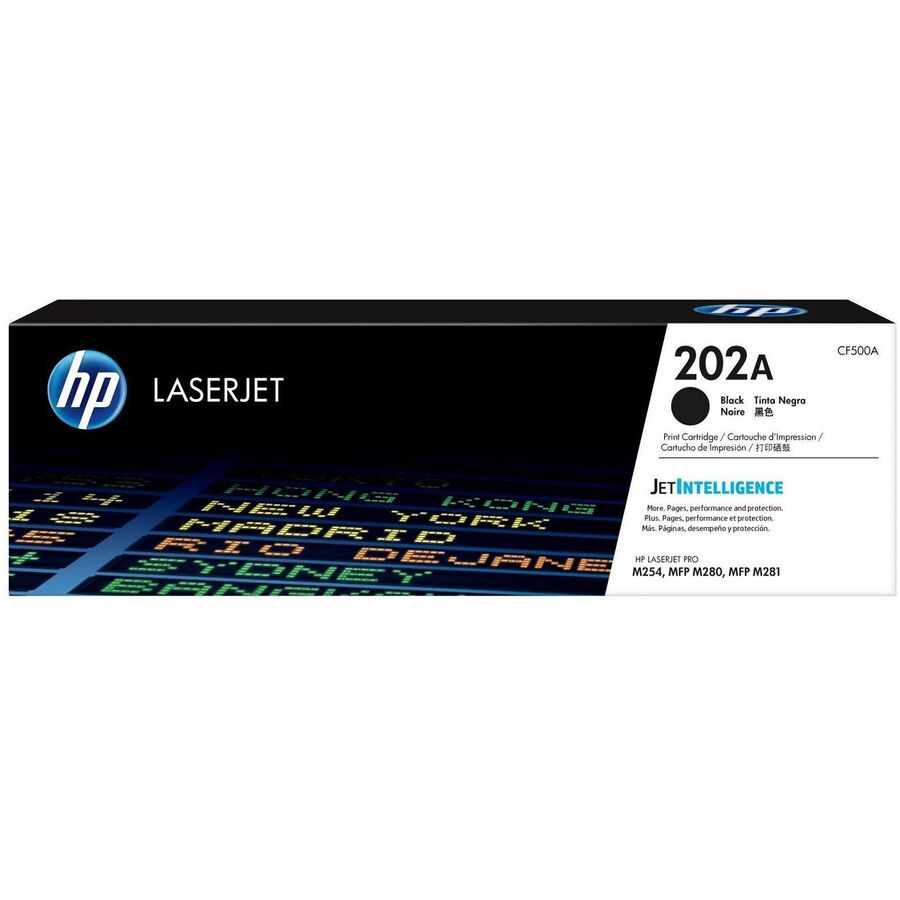HP 202A Black Original LaserJet Toner Cartridge (CF500A) — 1,400 Pages