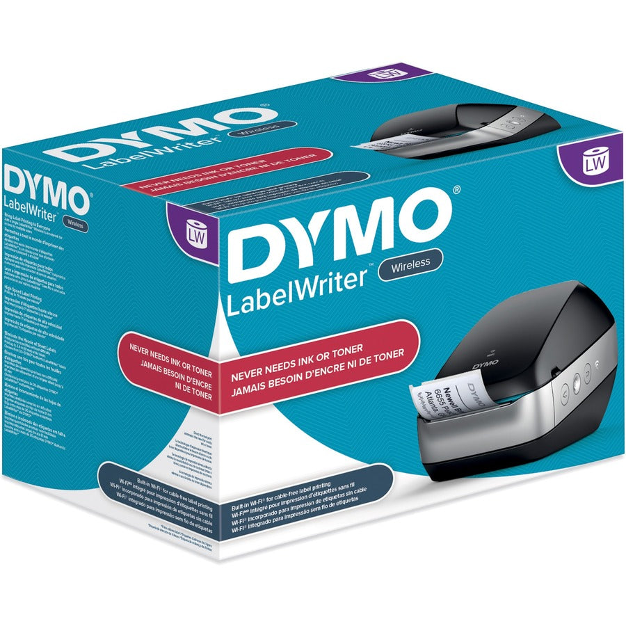 Dymo LabelWriter Desktop Direct Thermal Printer - Monochrome - Label Print - Wireless LAN - Black