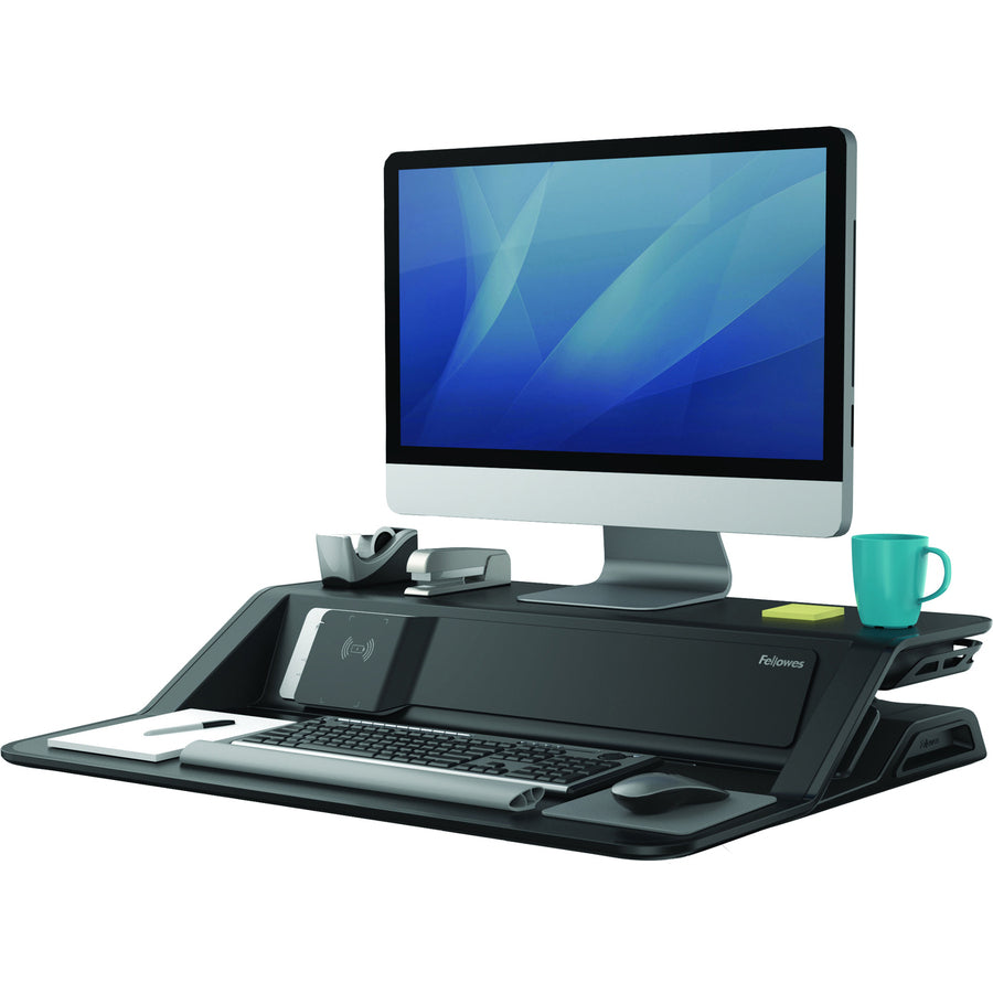 Fellowes Lotus DX Sit-Stand Workstation - Black