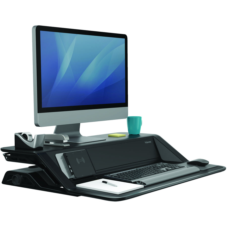 Fellowes Lotus DX Sit-Stand Workstation - Black