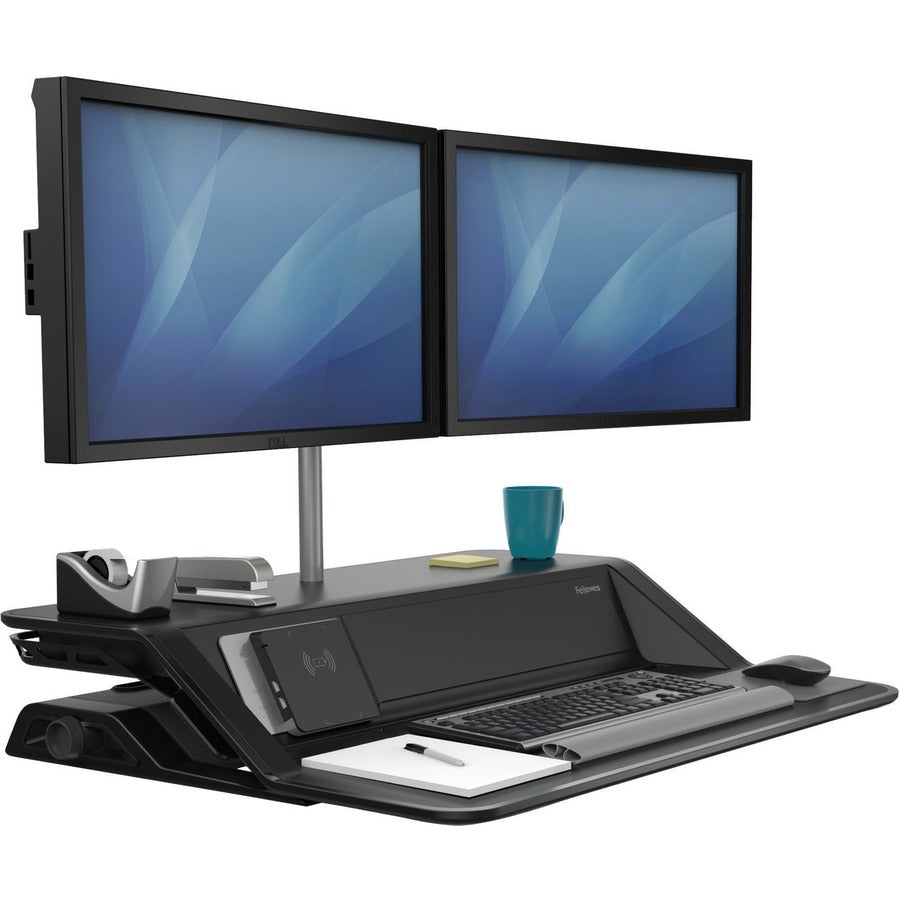 Fellowes Lotus DX Sit-Stand Workstation - Black