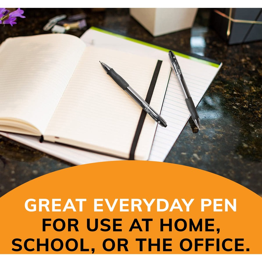 BIC Glide Velocity Bold Retractable Ballpoint Pen w/ Grip - Black VLGB11BLK