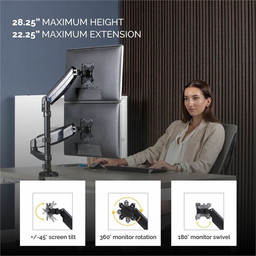 Fellowes Platinum Series Dual Stacking Monitor Arm