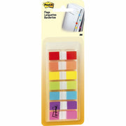 Post-it® Flags, 7 Rainbow Colours, 189/Pack, On-the-Go Dispenser (6837CF)