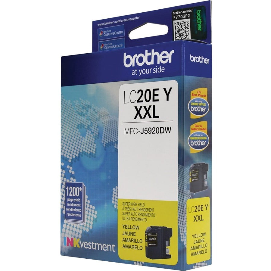 Brother INKvestment LC20EYS Original Super High (XXL Series) Yield Inkjet Ink Cartridge - Yellow Pack