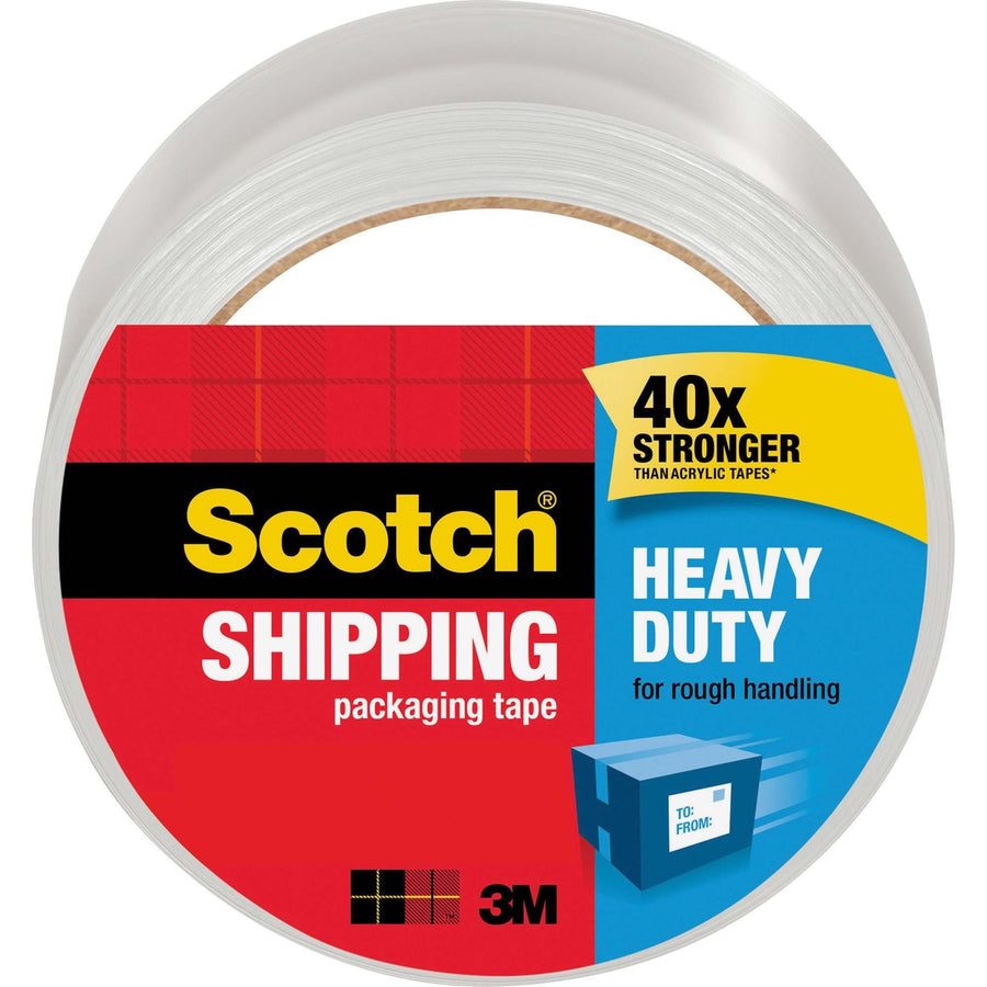 Scotch Heavy Duty Shipping Packaging Tape, Clear, 48 mm x 50 m