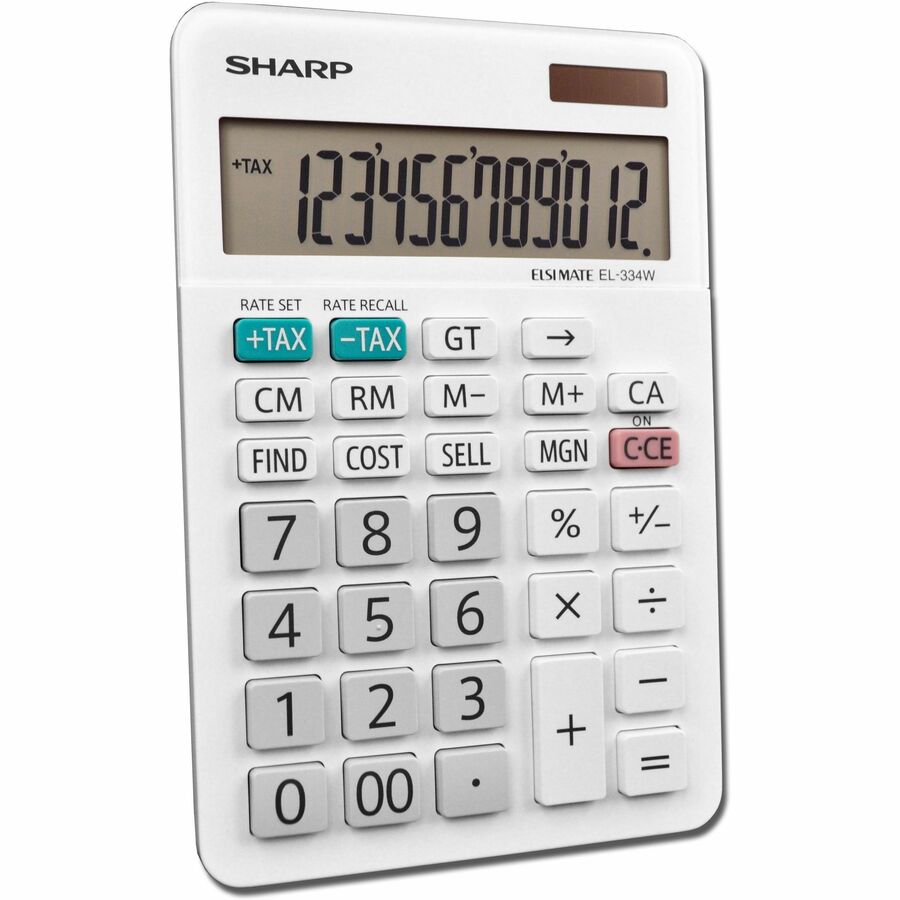 Sharp 12-Digit Desktop Calculator - White
