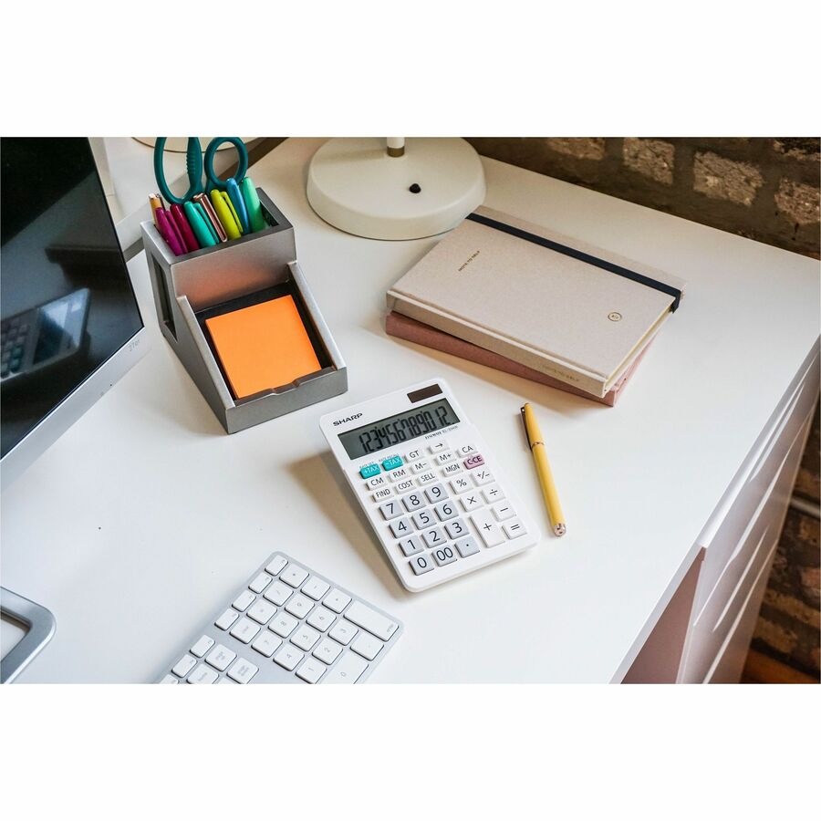 Sharp 12-Digit Desktop Calculator - White