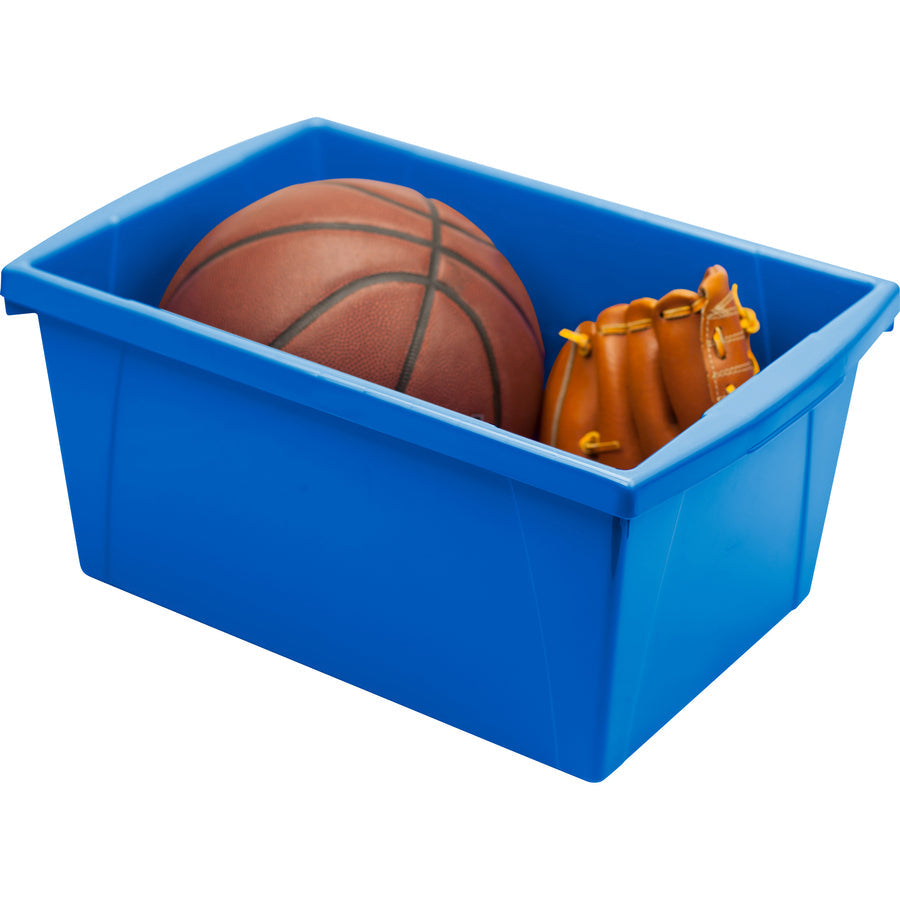 Storex 5.5-Gallon Storage Bin - Blue
