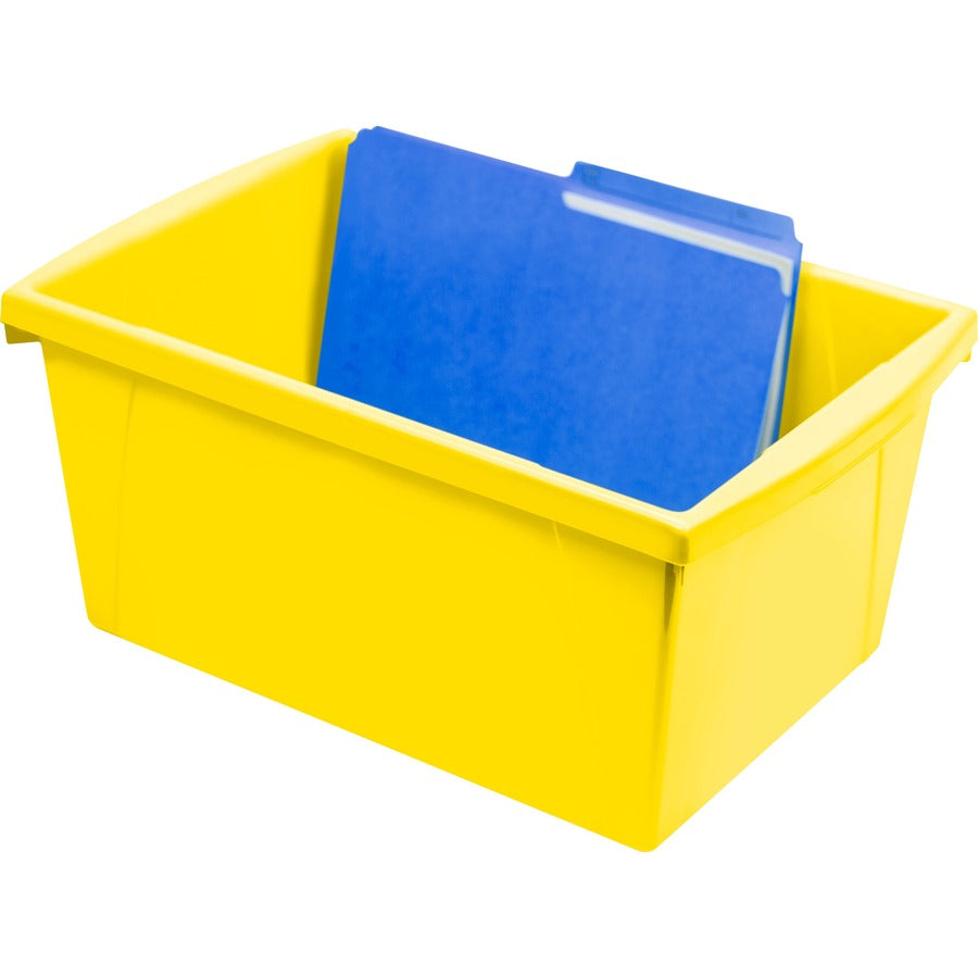 Bacs de rangement Storex de 20 litres, jaunes