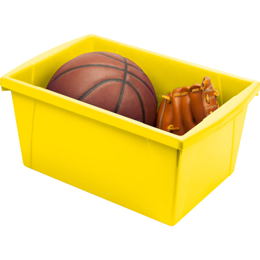 Storex 5.5-Gallon Storage Bin - Yellow