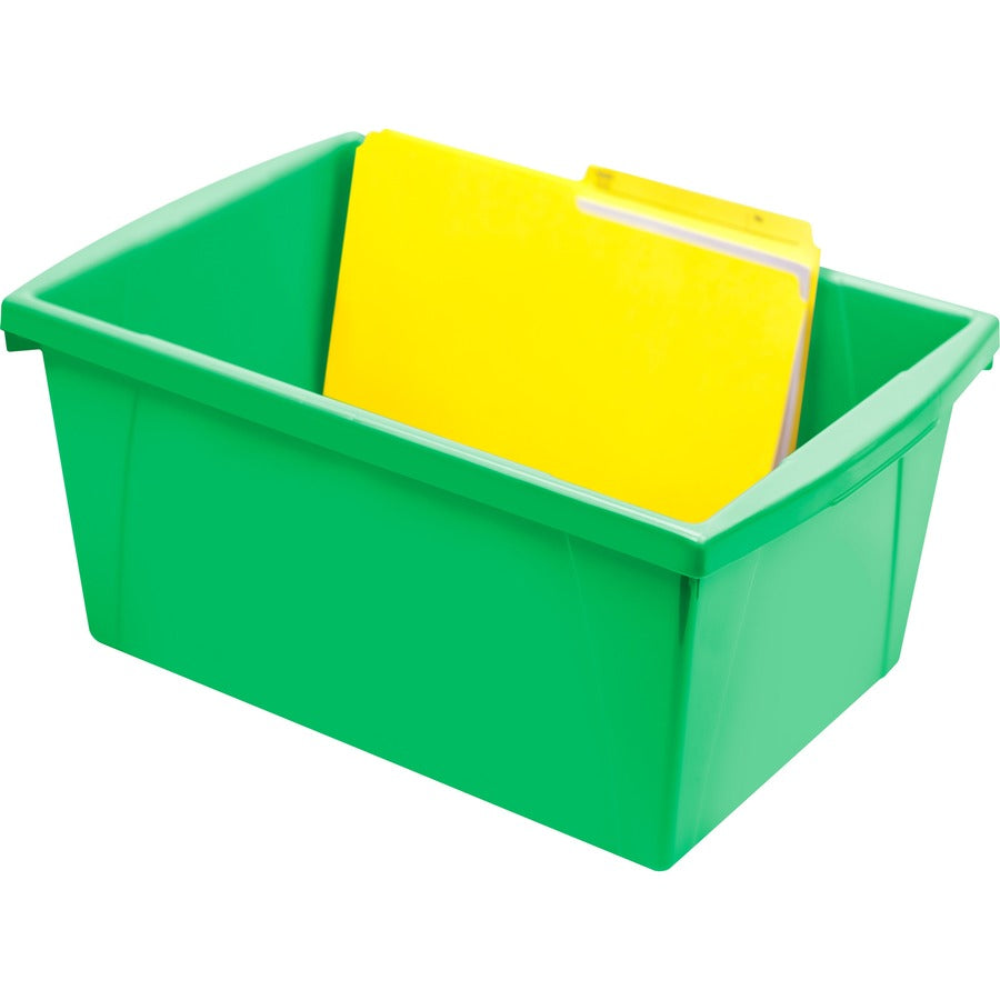 Storex 5.5-Gallon Storage Bin - Green