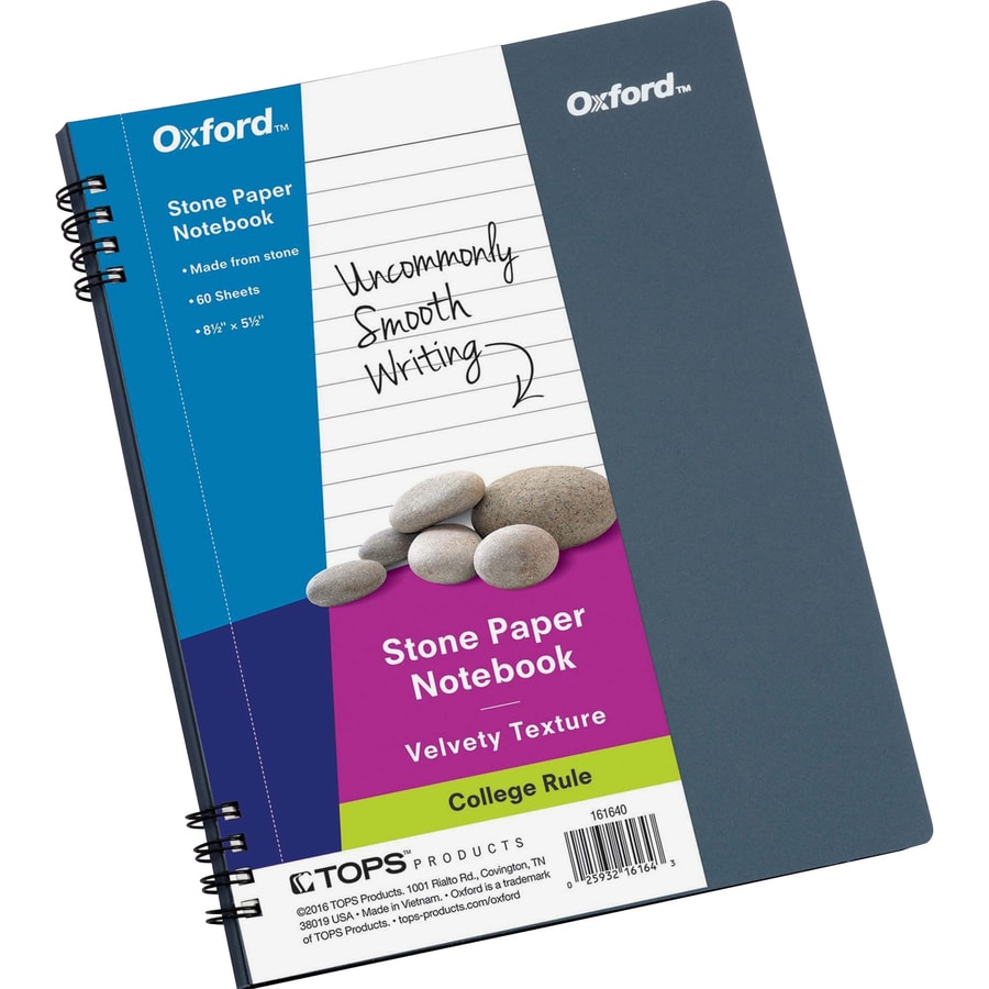 Oxford stone paper notebook 8.5x5.5"
