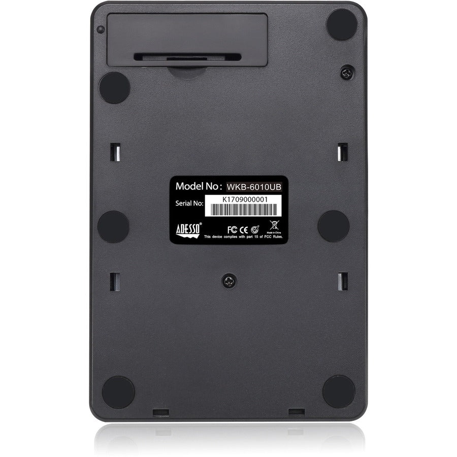 Adesso Wireless Numeric Keypad — 18-Key, Spill-Resistant