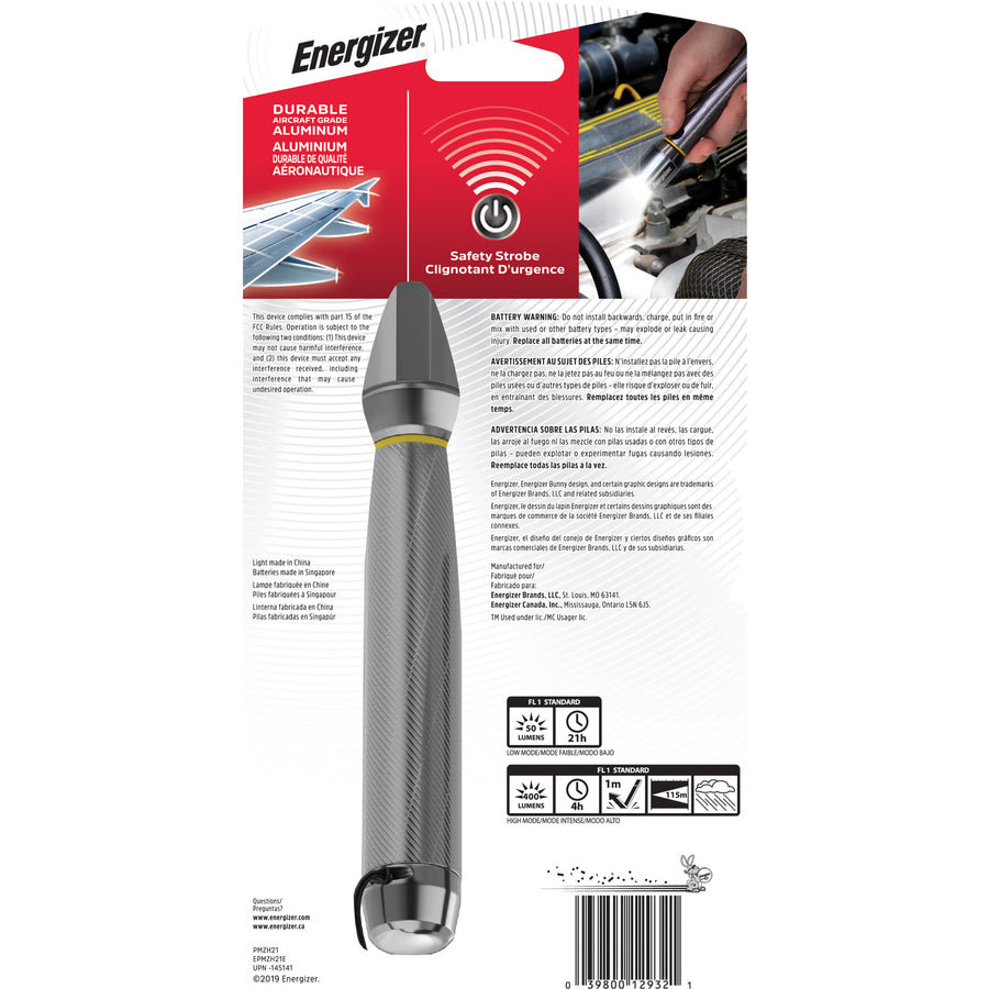 Energizer Vision HD Performance Metal Flashlight with Digital Focus