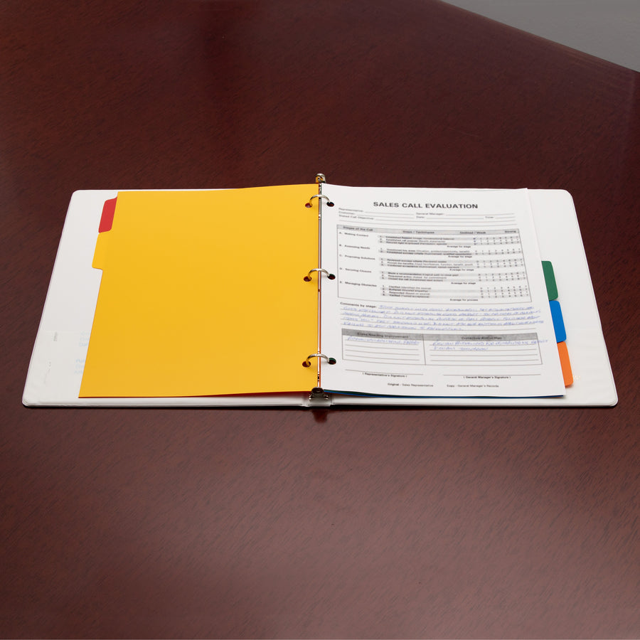 Business Source Plain Tab Polyethylene Index Dividers — 5-Tab, Assorted