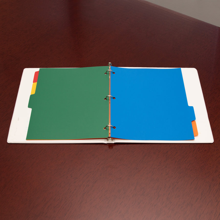Business Source Plain Tab Polyethylene Index Dividers — 5-Tab, Assorted