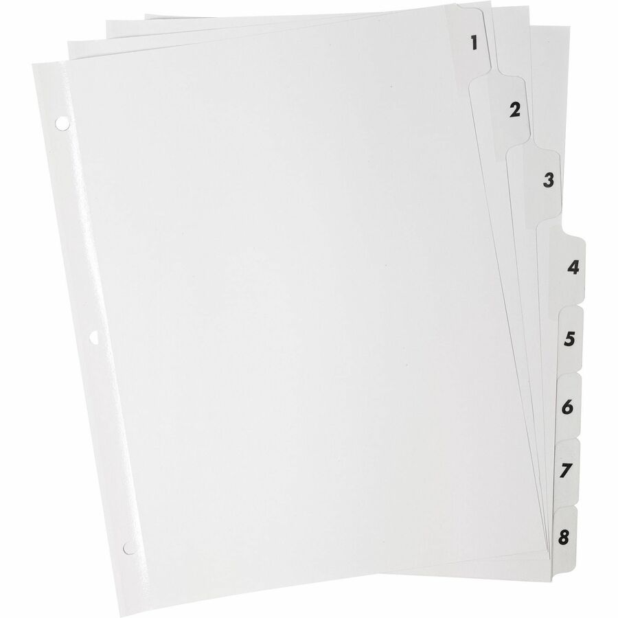 Business Source Table of Contents Quick Index Dividers — 8-Tab, White