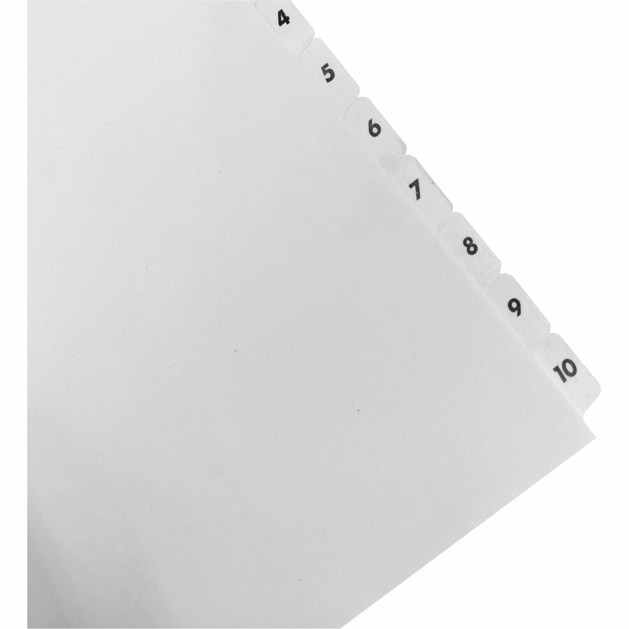 Business Source Table of Contents Quick Index Dividers — 10-Tab, White