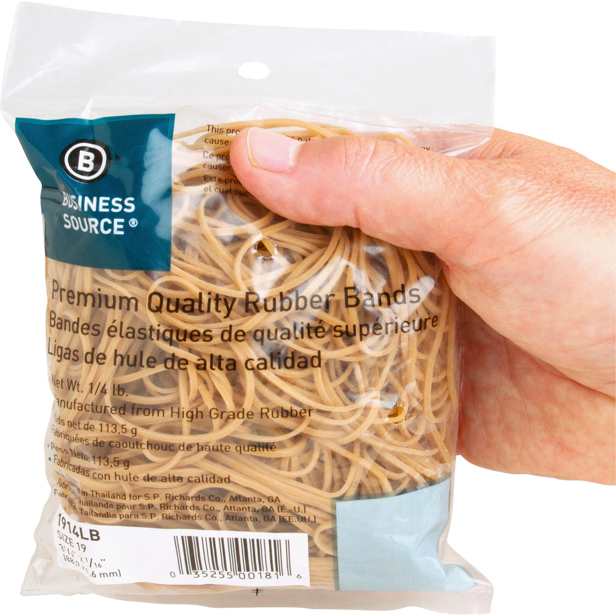 Business Source Rubber Bands — #19, Open-Ring, 4 oz