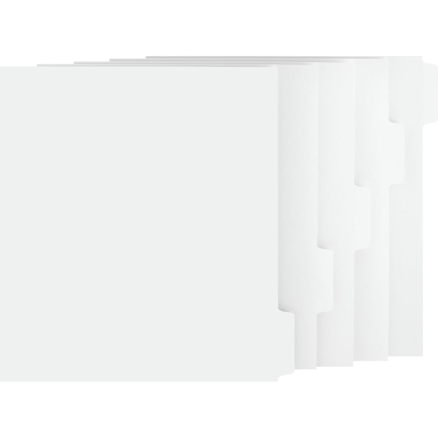Business Source Tab Printer Economy Index Dividers — 5-Tab, 50/Box