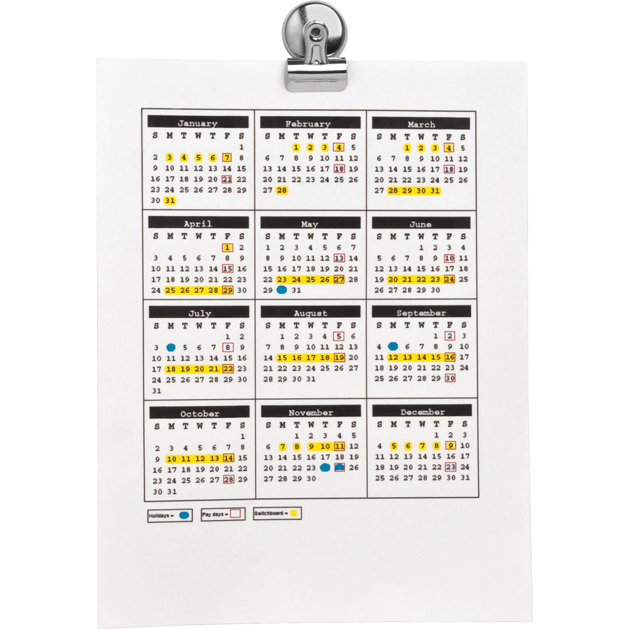 Business Source Magnetic Grip Clips — No. 1, 18/Box