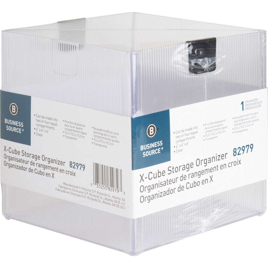 Business Source X-Cube Storage Organizer — Clear