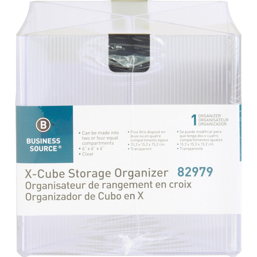 Business Source X-Cube Storage Organizer — Clear