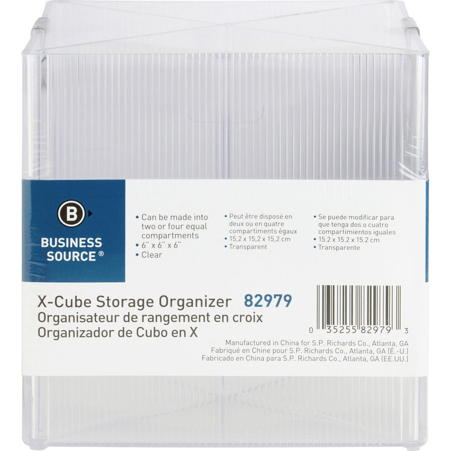 Business Source X-Cube Storage Organizer — Clear